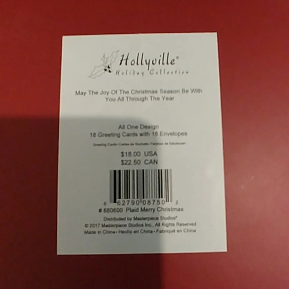 Christmas Cards, 18 with envelopes